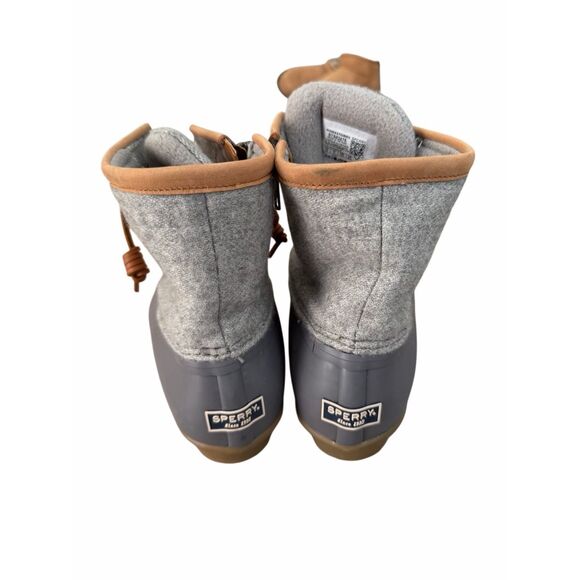 Sperry Saltwater Quilted Waterproof Gray Rain Duck Boots Size 8.5 - Picture 6 of 8